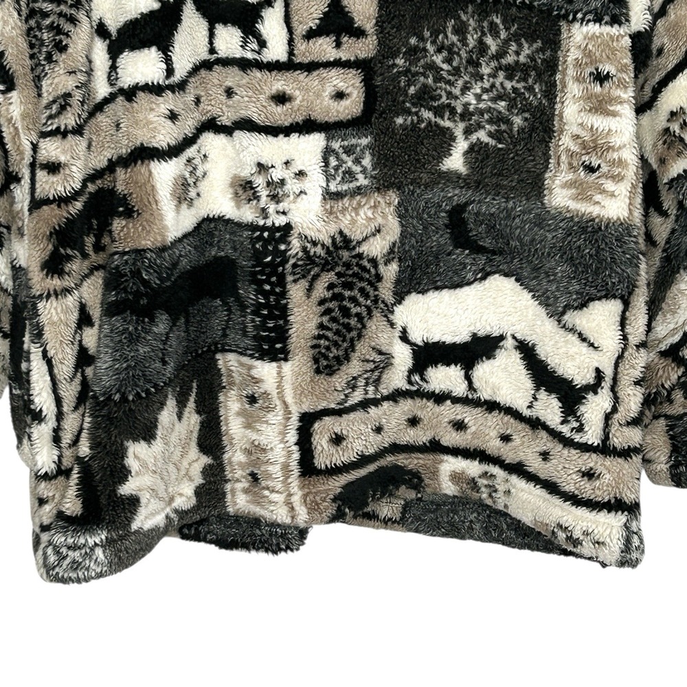 Men's Patterned Fleece Jacket - Picture 6 of 8